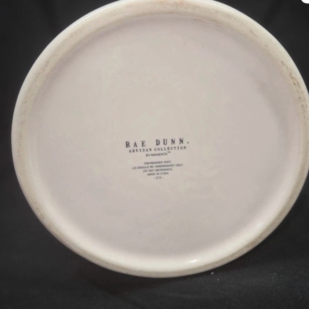 White GATHER' Kitchen Canister Rae Dunn - Picture 2 of 4